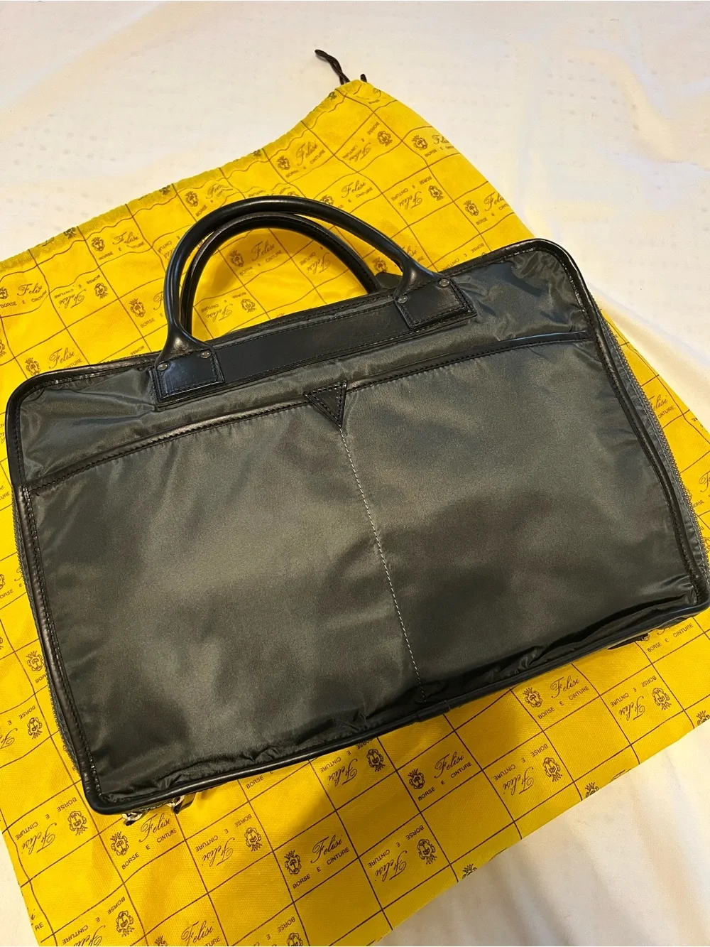 Felisi Men's Leather & Nylon 3 way Vintage Travel Bag